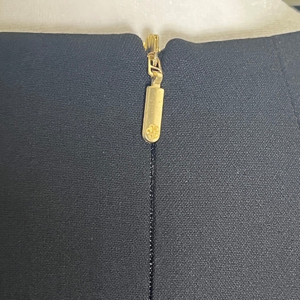 New Trina Turk Sheath Dress Women 8 Black New Short Sleeve Midi Professional LBD - Picture 14 of 16